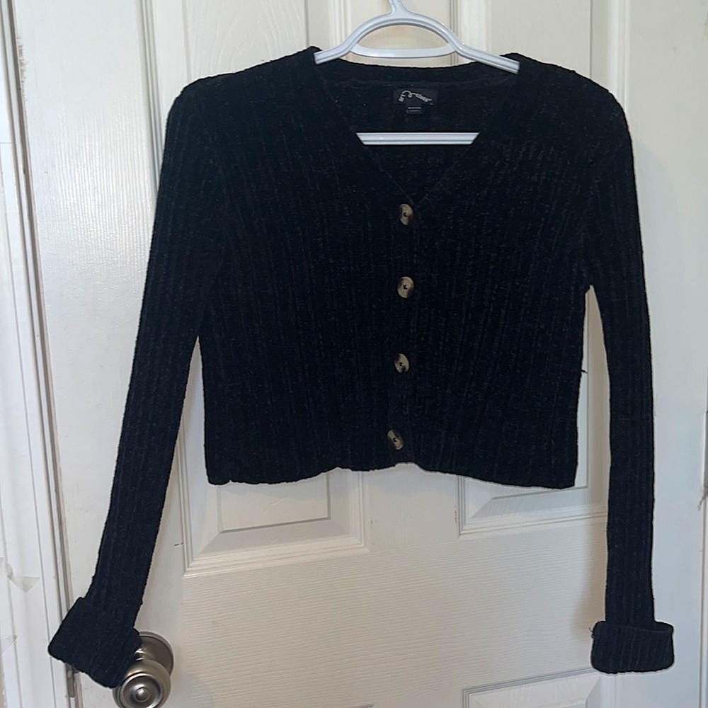 Kids XL Buttoned Cropped Sweater Cardigan